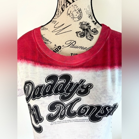 Tops - Suicide Squad, Daddy’s little monster shirt junior size XL (0117)